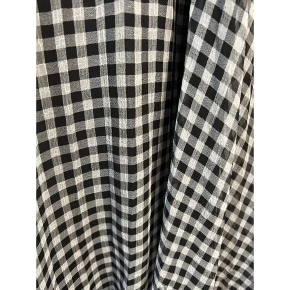 Glamorous Gingham Lightweight‎ A-Line Flare Midi Skirt Size 2